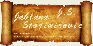 Jablana Stojimirović vizit kartica